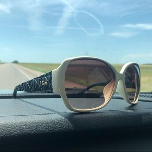 a pair of christian dior’s frisson F, sunglasses.